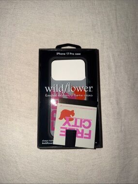 Madhappy x Wildflower iPhone 17 Pro Case in White with Pink Accent
